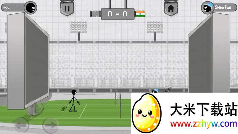 火柴人打羽毛球 火柴人打羽毛球
